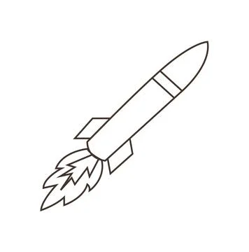 Rocket icon on white Stock Illustration