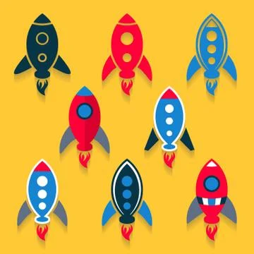 Rocket icons collection イラスト素材