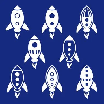 Rocket icons collection Illustration