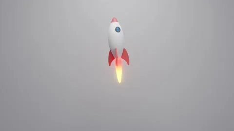 Rocket illustration moving from down to top 4K UHD 3D Motion Graphics Design 스톡 동영상 195941913