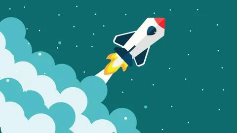 Rocket Illustration Vector Stock Illustration