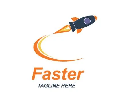 Rocket ilustration logo vector icon Stock-Illustration