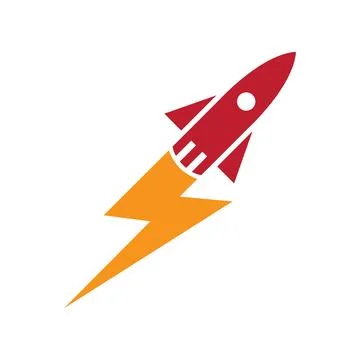 Rocket ilustration logo vector Stock Illustration