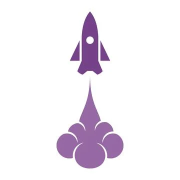 Rocket ilustration logo vector Stock Illustration