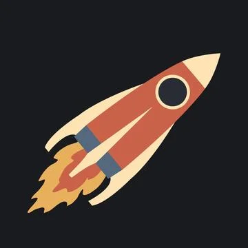 Rocket isolated icon. Vector illustration Stock Illustration