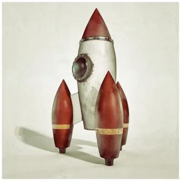 Rocket isolated on white background Stock Illustration