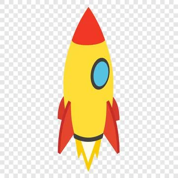 Rocket isometric 3d icon Stock Illustration