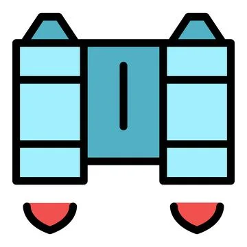 Rocket jetpack icon vector flat Stock Illustration