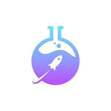 Rocket Lab Logo Vector Template Stock Illustration