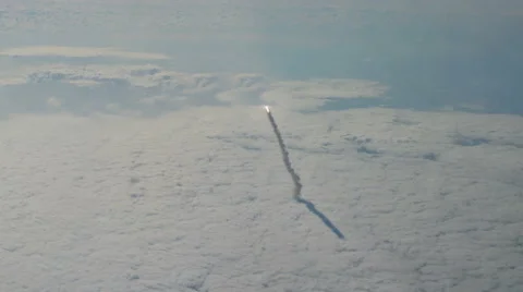 Rocket Launch Above the Clouds Stock Footage 63148701