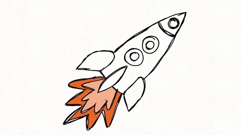 Rocket Launch and Startup Success Concept Animation Stock Footage 342018096