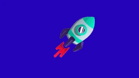 Rocket Launch Animation on Green Screen Видео 345096490