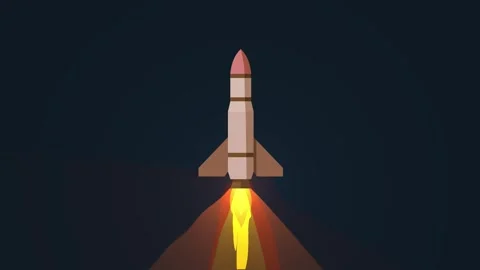 Rocket launch animation sequence, symbolizing space exploration, technologi.. Stock Footage 340537939