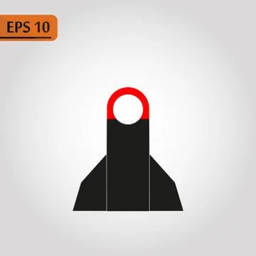 Rocket launch black icon, vector sign on isolated background. Rocket launch c Stock Illustration