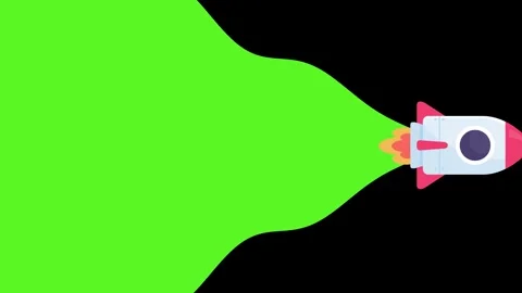 Rocket launch changes video scene Science cartoons for children. 2D Animation 库存影片 258186940