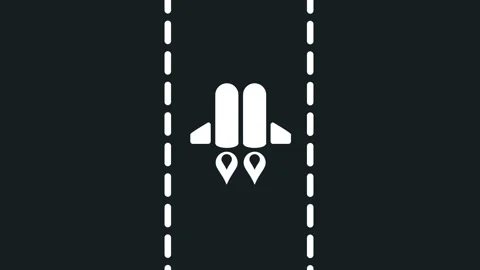 Rocket Launch Corridor Flight Path Icon Stock Footage 340297101