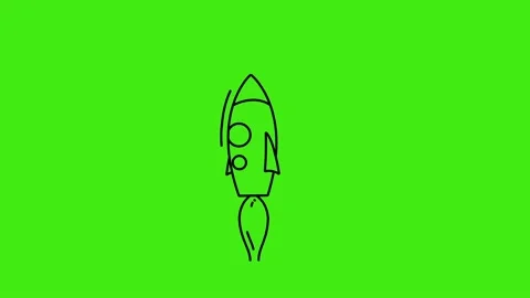 Rocket launch with exhaust green screen background. Stock Footage 228436722