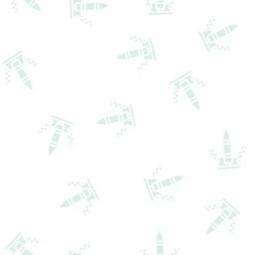 Rocket launch glyph vector seamless pattern Illustrazione stock