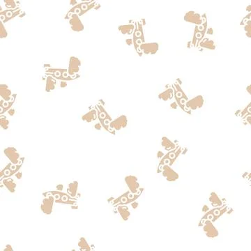 Rocket launch glyph vector seamless pattern 스톡 일러스트