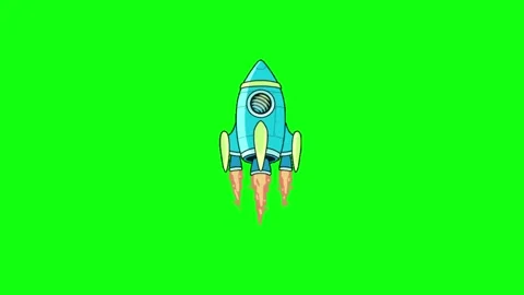 Rocket Launch Green Screen Animation Stock-Footage 336260592