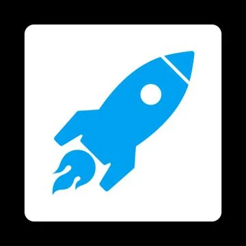 Rocket Launch Icon from Commerce Buttons OverColor Set Ilustración de archivo