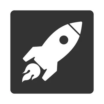 Rocket Launch Icon from Commerce Buttons OverColor Set Stockillustratie