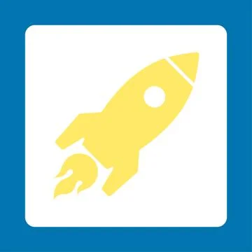 Rocket Launch Icon from Commerce Buttons OverColor Set Stock Illustration