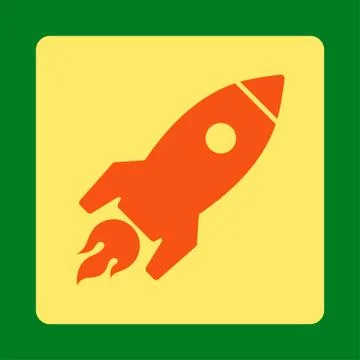 Rocket Launch Icon from Commerce Buttons OverColor Set Stock Illustration