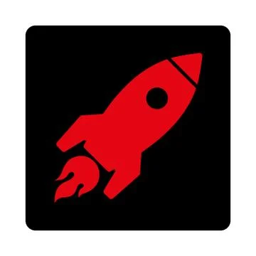 Rocket Launch Icon from Commerce Buttons OverColor Set Stock Illustration