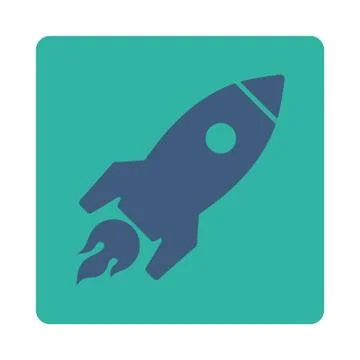 Rocket Launch Icon from Commerce Buttons OverColor Set Stock Illustration