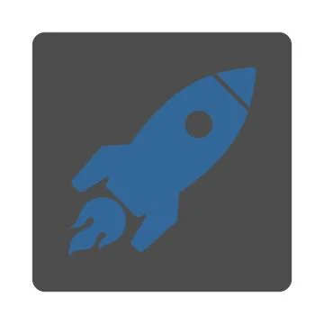 Rocket Launch Icon from Commerce Buttons OverColor Set Stock Illustration