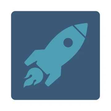 Rocket Launch Icon from Commerce Buttons OverColor Set Stock Illustration