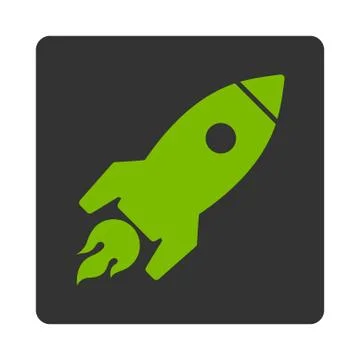 Rocket Launch Icon from Commerce Buttons OverColor Set Stock Illustration