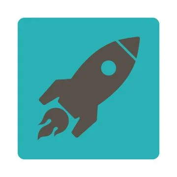 Rocket Launch Icon from Commerce Buttons OverColor Set Stock Illustration