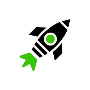 Rocket Launch Icon. Concept of Innovation, Startup, and Progress. Ilustración de archivo