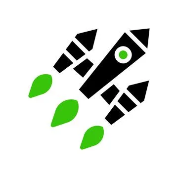 Rocket Launch Icon. Concept of innovation, technology, and future. Stock Illustration