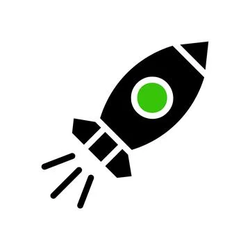 Rocket Launch Icon. Concept of innovation, technology, and progress. Stock Illustration