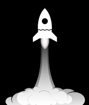 Rocket launch icon Illustrazione stock
