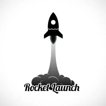 Rocket launch icon Stock Illustration
