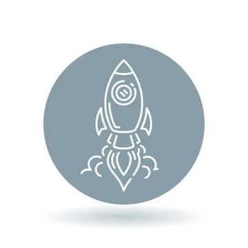 Rocket launch icon Stock Illustration
