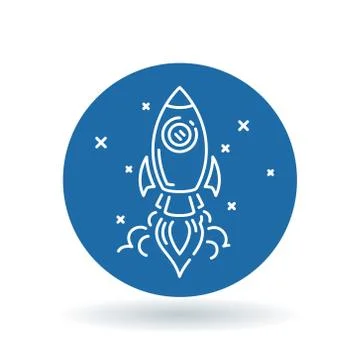 Rocket launch icon Stock Illustration