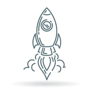 Rocket launch icon Stock Illustration