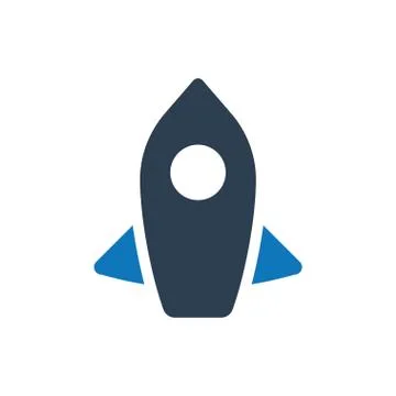 Rocket launch icon Illustrazione stock
