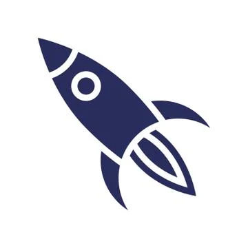 Rocket launch Icon Stock Illustration