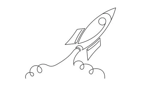 Rocket Launch Icon Stock Illustration
