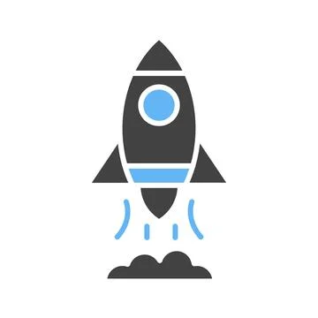 Rocket Launch Icon Image. Stock Illustration