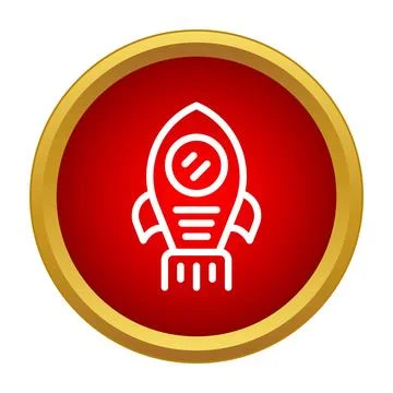 Rocket launch icon representing startup concept and technology 스톡 일러스트