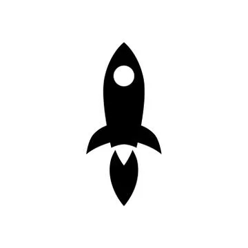 Rocket launch icon. Rocket filled flat symbol Stock Illustration