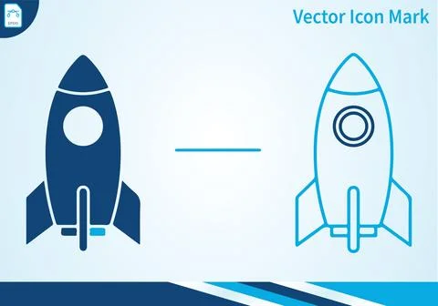 Rocket launch icon set for start up business and projects. Ilustración de archivo