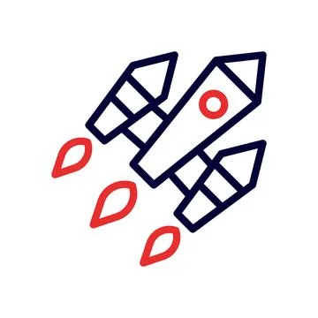 Rocket Launch Icon, Startup, Innovation, Growth, and Technology Stock Illustration